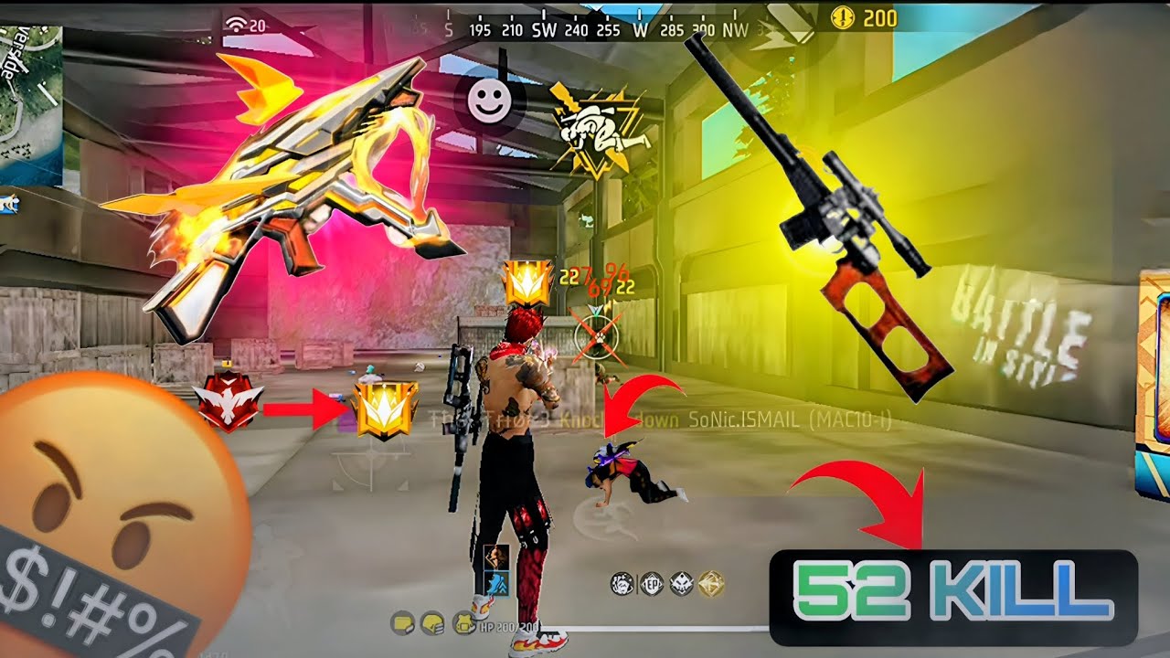 52 KILL TOTAL💥99% HEADSHOT RATE⚡UMP+VSS🔥SOLO VS SQUAD👑#freefire 