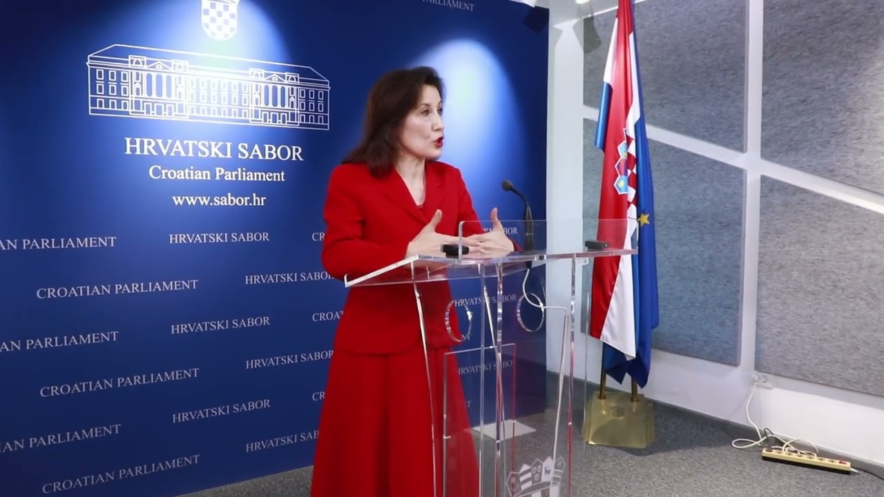 Konferencija za medije Dalije Ore&scaron;ković na temu HOS-a, pozdrava za Dom spremni i Jean-Michel Nico