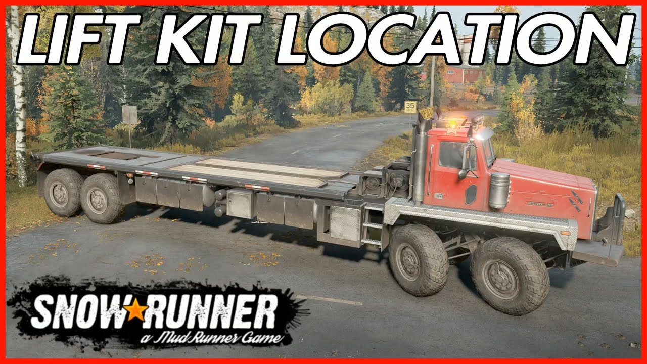 Snowrunner Western star Lift Kit Raised Suspension location