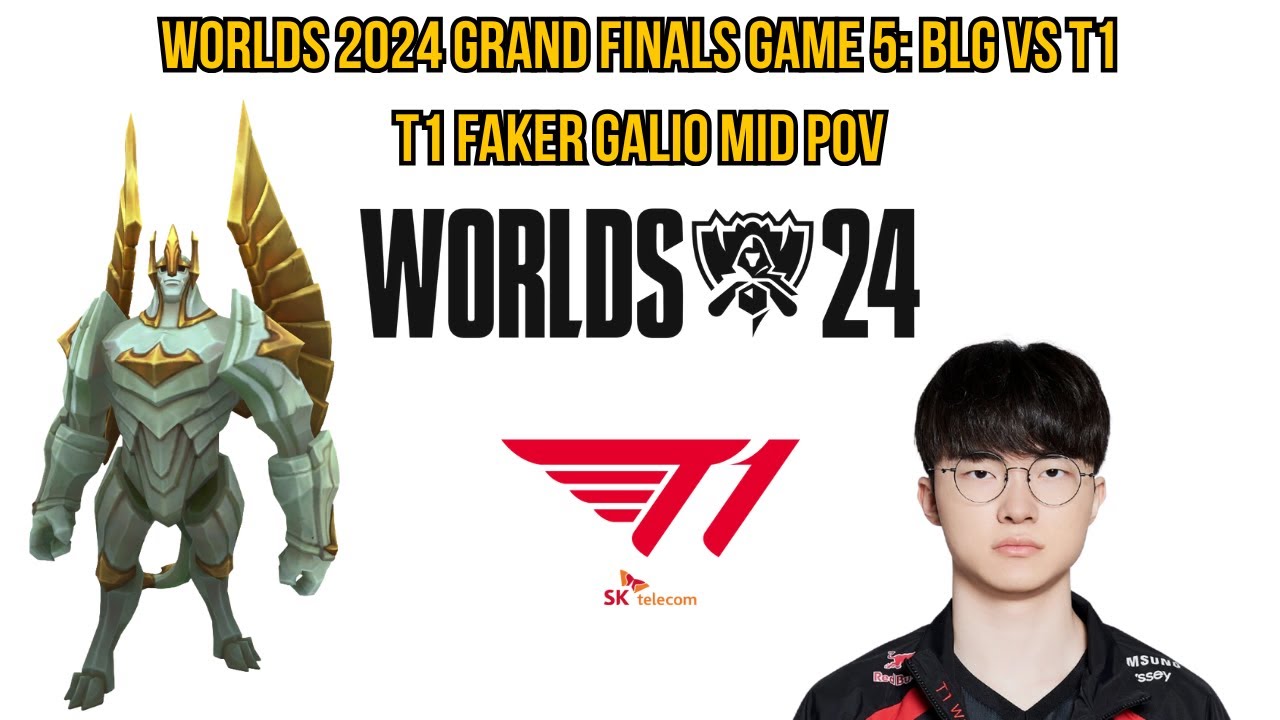 Worlds 2024 Grand Finals Game 5: BLG vs T1 | T1 Faker Galio Mid POV