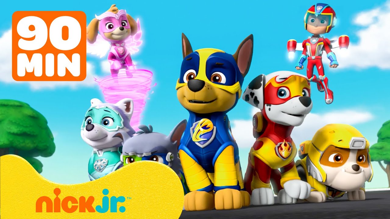 Paw Patrol | ¡Rescates poderosos de Rubble en la torre! 🐾 90 minutos | Nick Jr. en Español