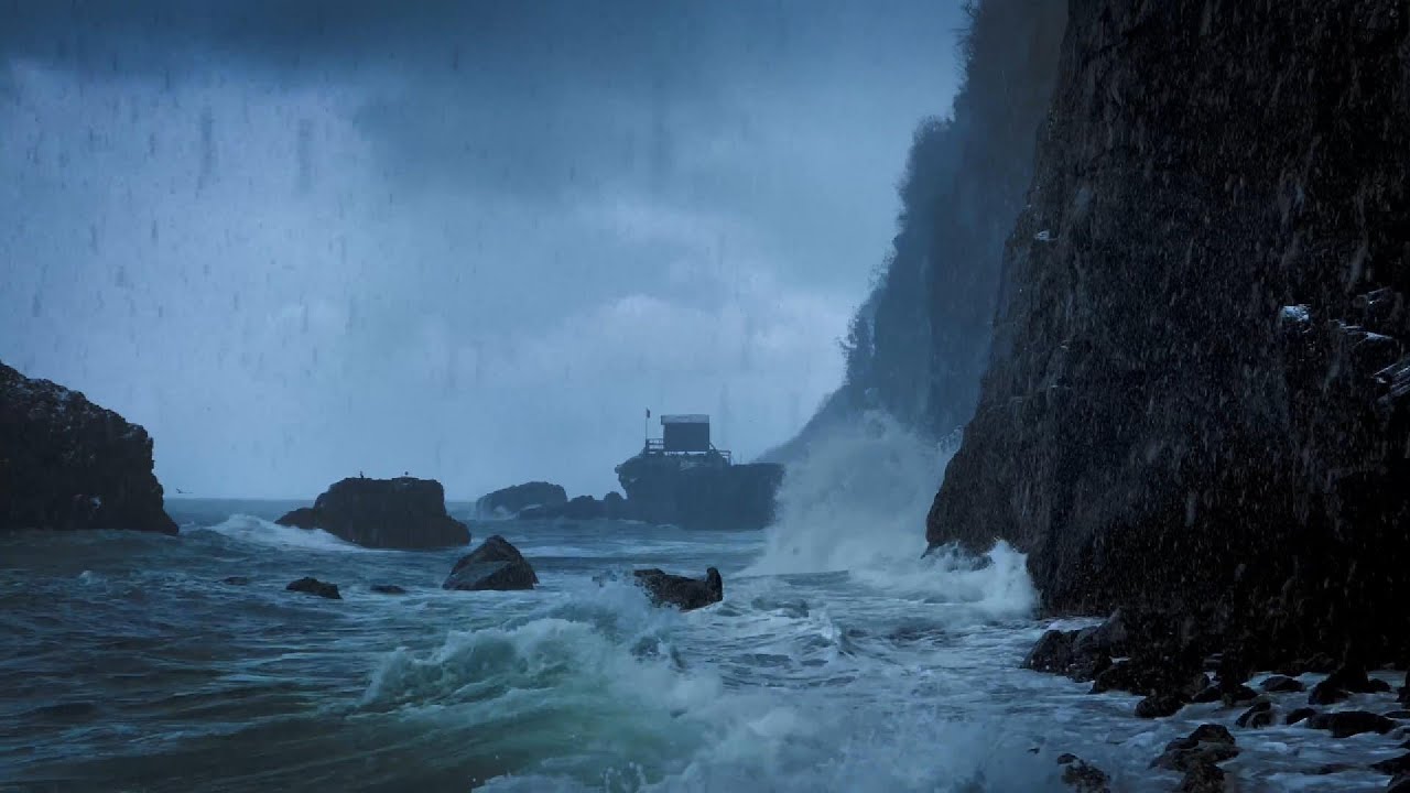 Rain and Thunder by the Coast | Deep Sleep, Focus, Relaxation and Calm Ambience