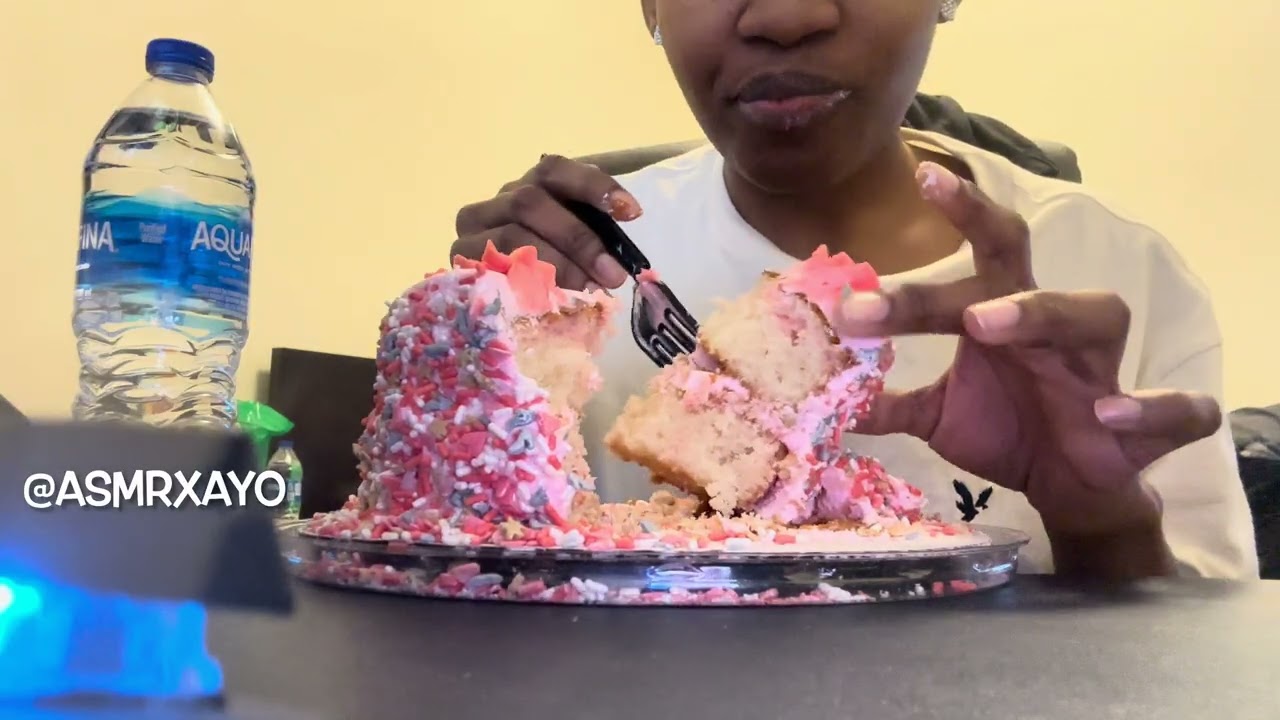 ASMR Cake Mukbang 🎂Sweet, Soft, & Satisfying 🍰🤍🎀