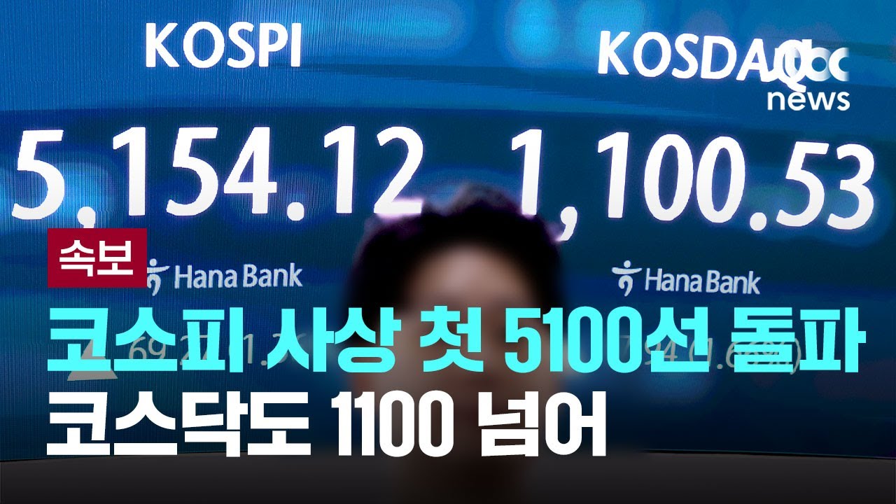 [속보] 코스피 사상 첫 5100선 돌파...코스닥도 1100 넘어  [이슈PLAY] / JTBC News