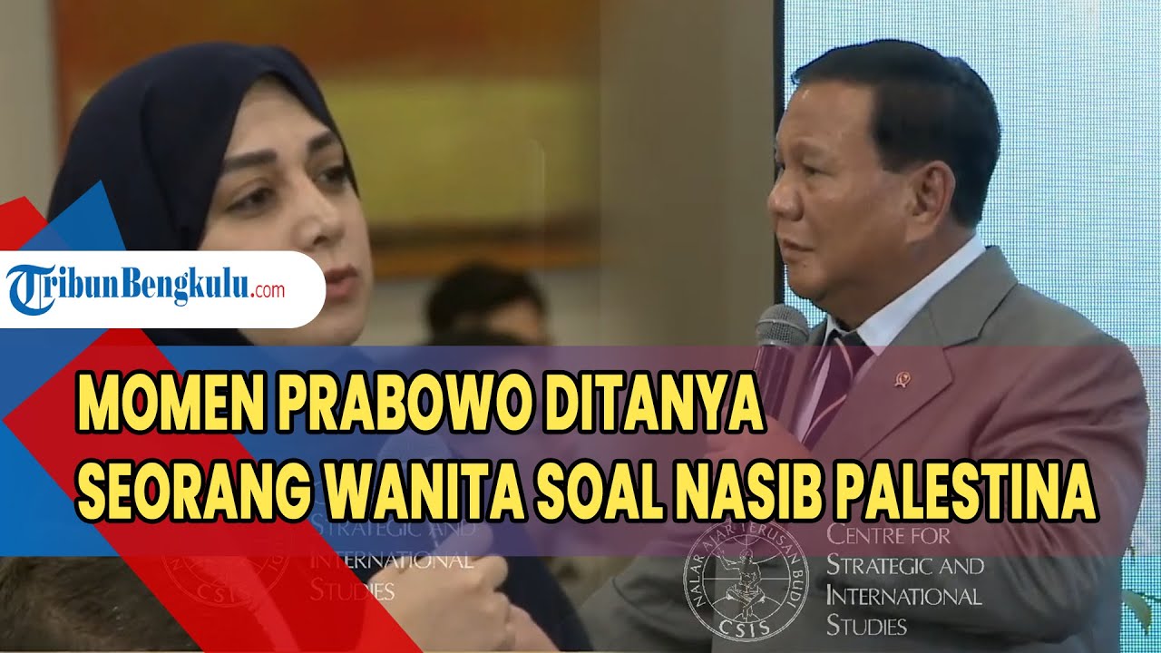 Momen Prabowo Ditanya Seorang Wanita Soal Nasib Palestina di Hadapan 80 Duta Besar