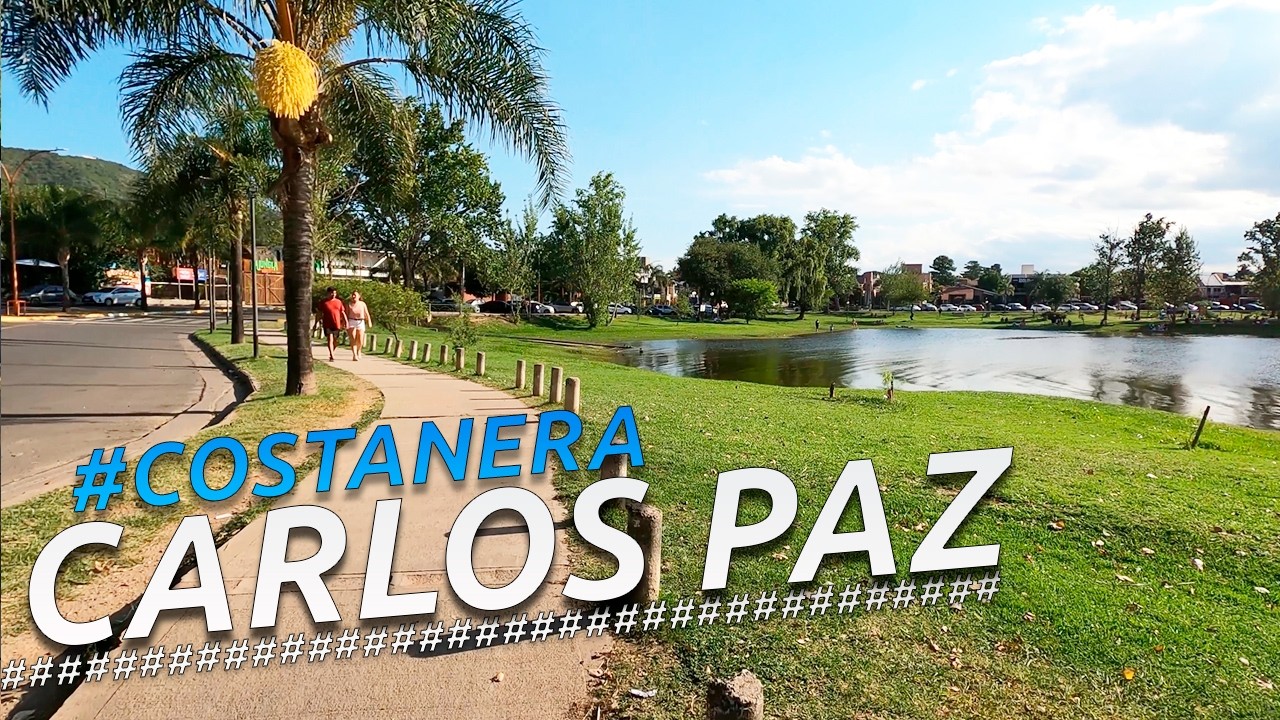 Recorriendo COSTANERA DE VILLA CARLOS PAZ I CÓRDOBA I ARGENTINA I 4K Walking Tour VLOG