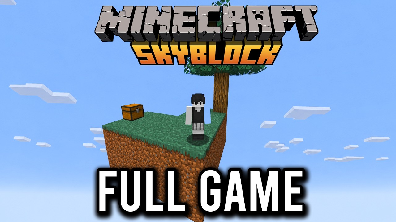 Minecraft SkyBlock Java Survival - FULL GAME Walkthrough - No commentary