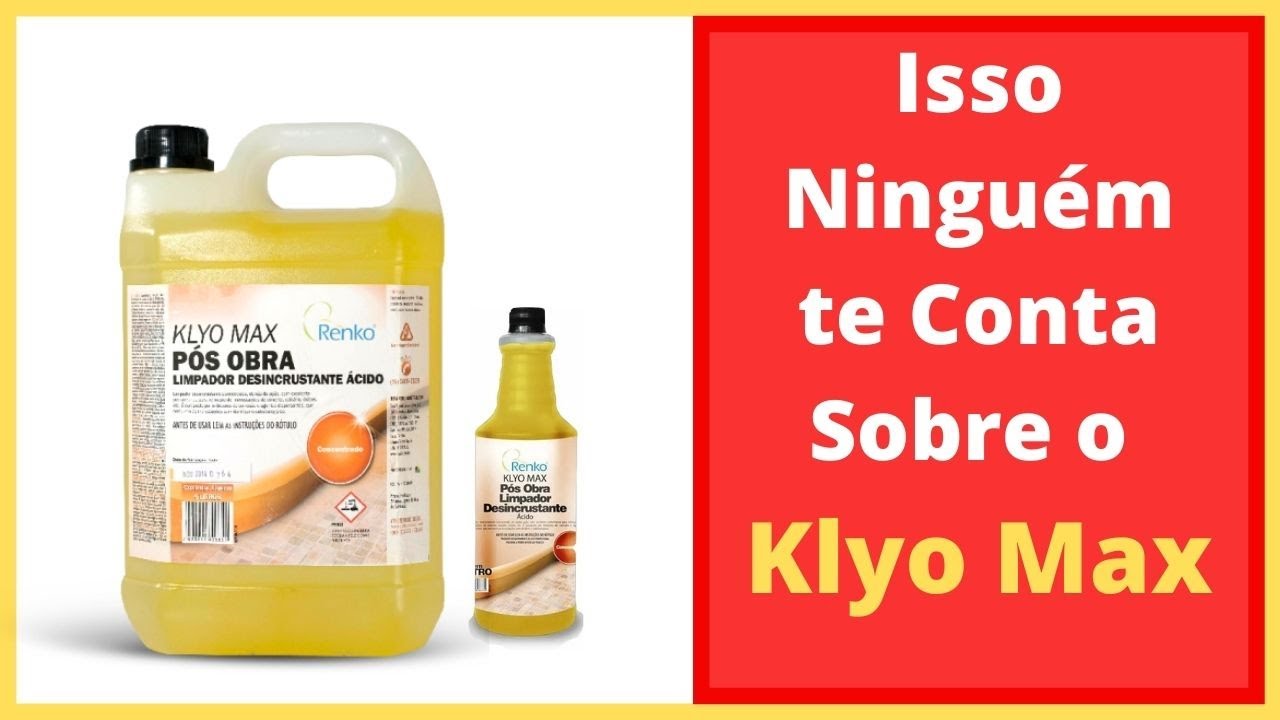 Klyo Max | Renko | Poderoso Limpador Pós Obra e Limpa Pedras São Tomé