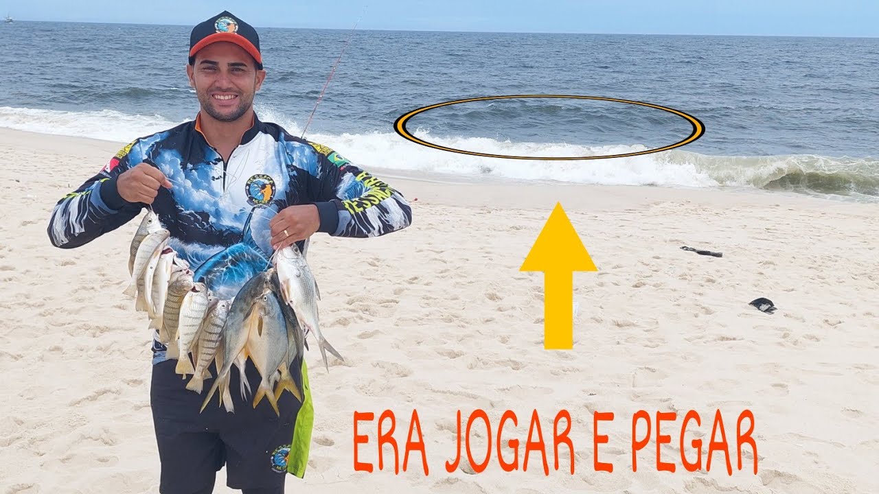 NUNCA SUBESTIME A PESCARIA DE BEIRA - ELE PEGOU MUITO PEIXE NA PESCA DE PRAIA!!