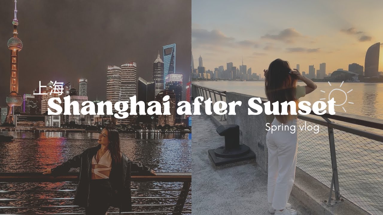 Exploring Shanghai after sunset 🌇🤍 biking Huangpu river, picnic at West Bund, rooftop bars