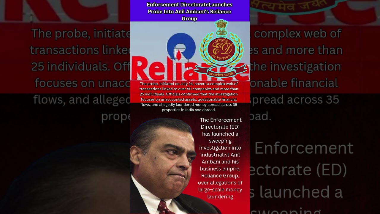 BREAKING NEWS!! Enforcement Directorate Launches Probe Into  Reliance Group #viral