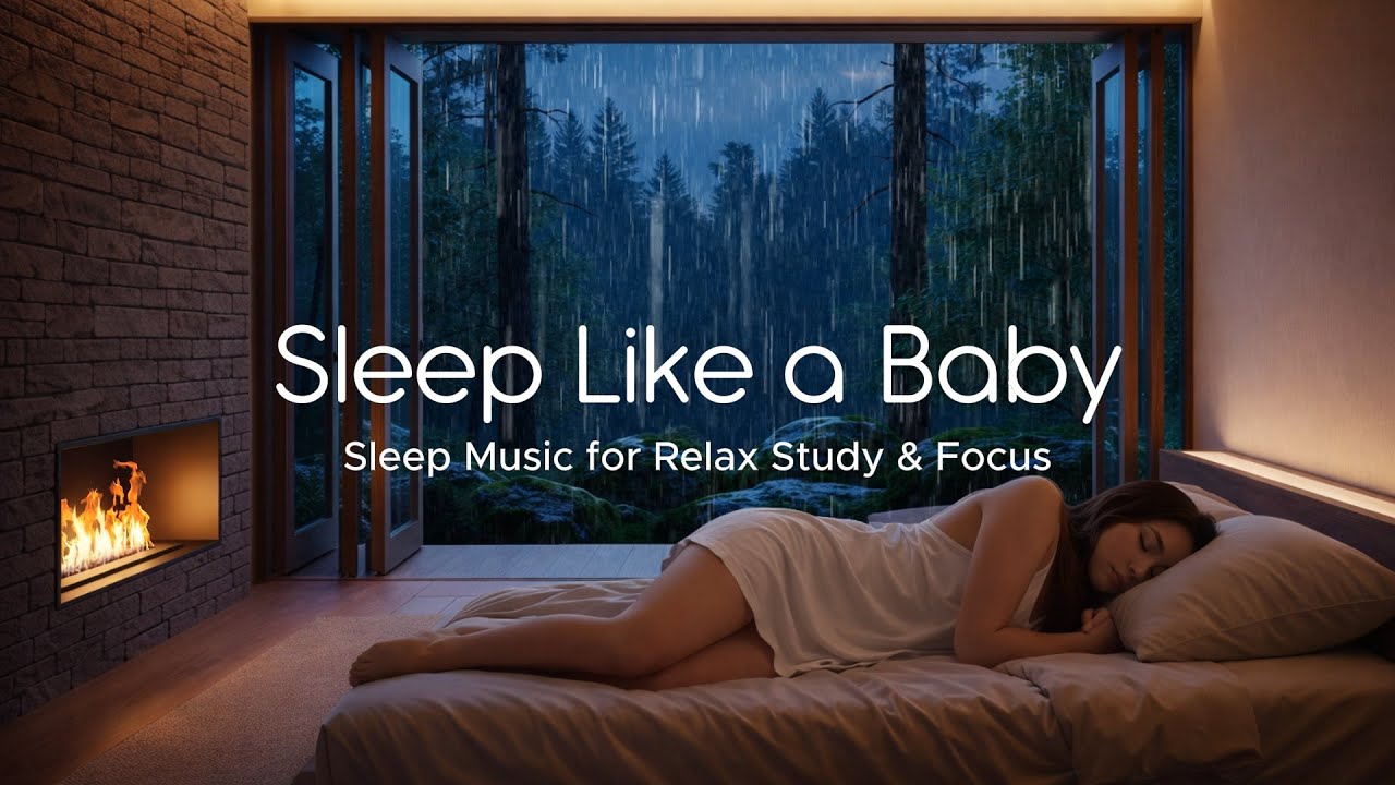 Fall Asleep Like a Baby | Sleep Music for Relax Study & Focus | Relaxing Rain & Soft Piano🌧️