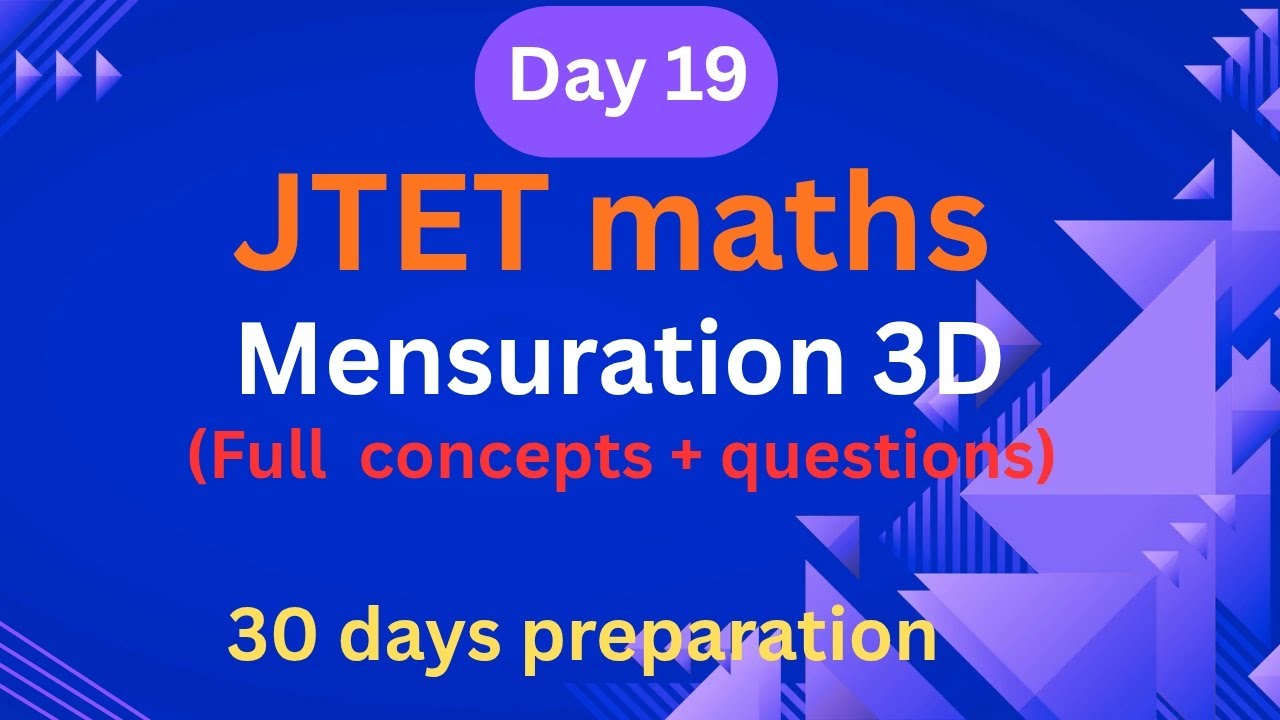 Mensuration 3D|JTET maths #maths #jtet #education #ctet