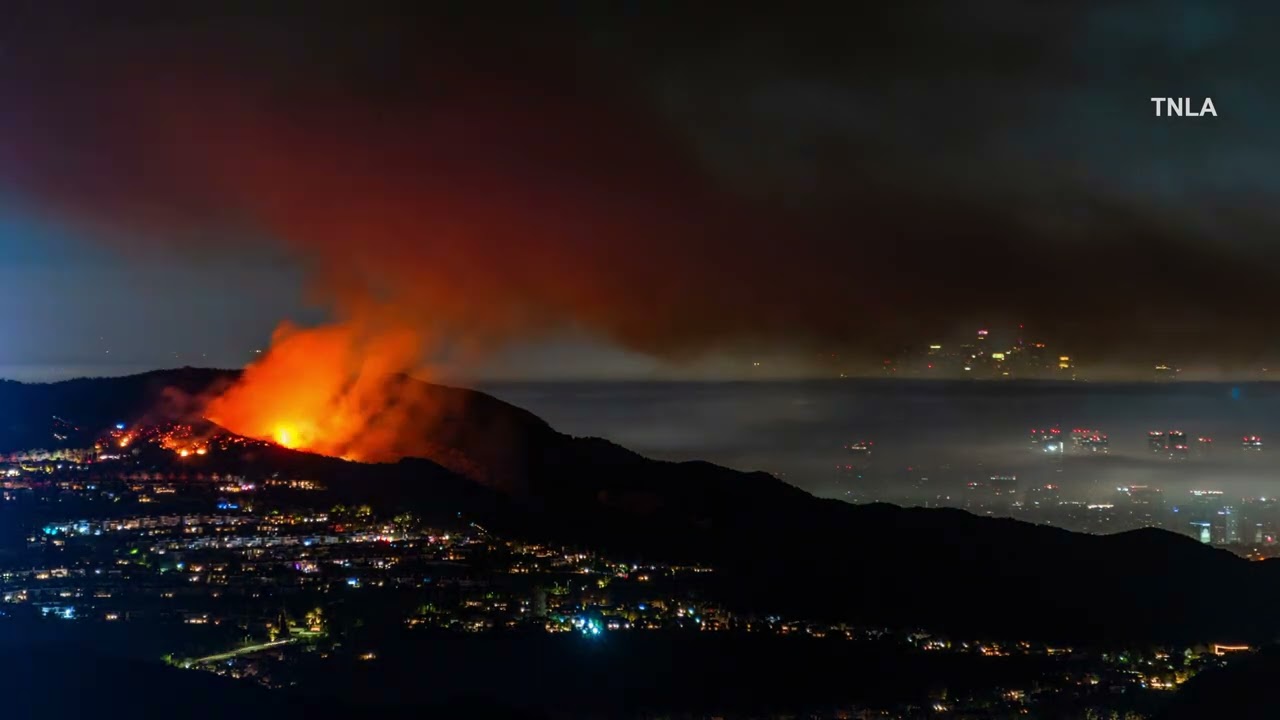 Lachman Fire *TIMELAPSE* Pacific Palisades