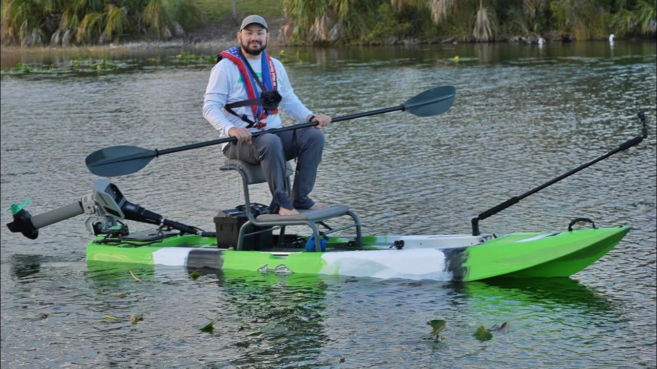 ULTRA POWERFULL FAST KAYAK MOTOR, TOO MUCH? 2024 KAKU ZULU WITH NEWPORT NT300 SEA TRIAL