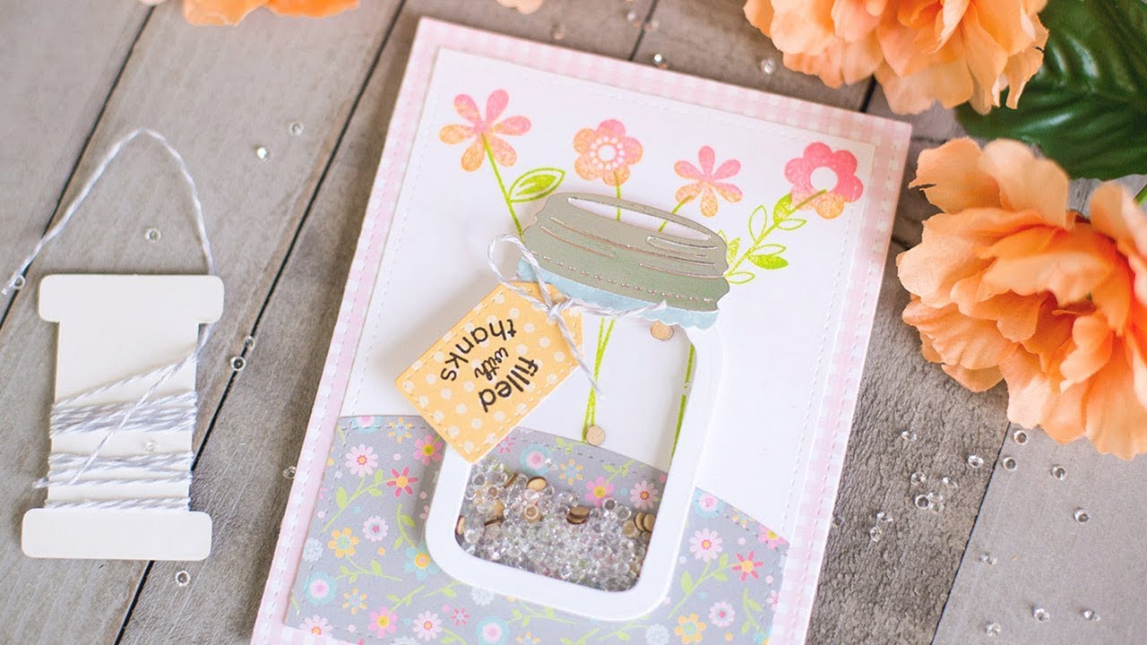 Giveaway + Spring Mason Jar Shaker Cards