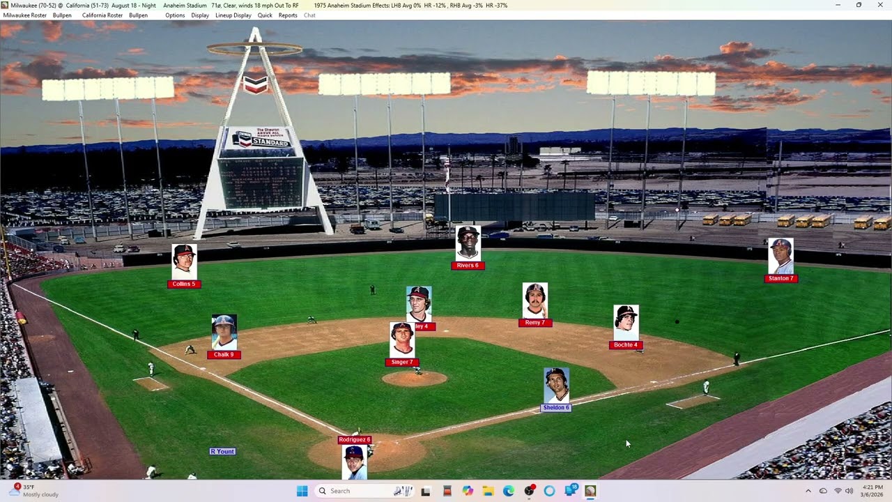 Action PC Baseball 8-18-75 Milwaukee at California