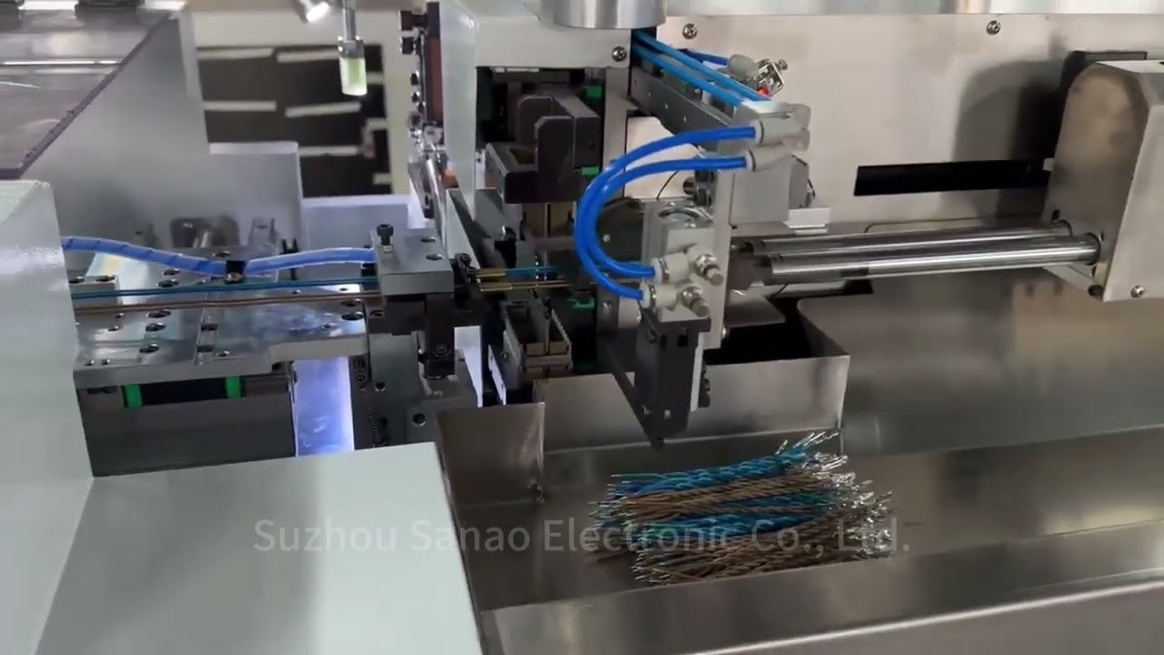 Automatic Cable Tinning Crimping Two WiresTwisting Machine