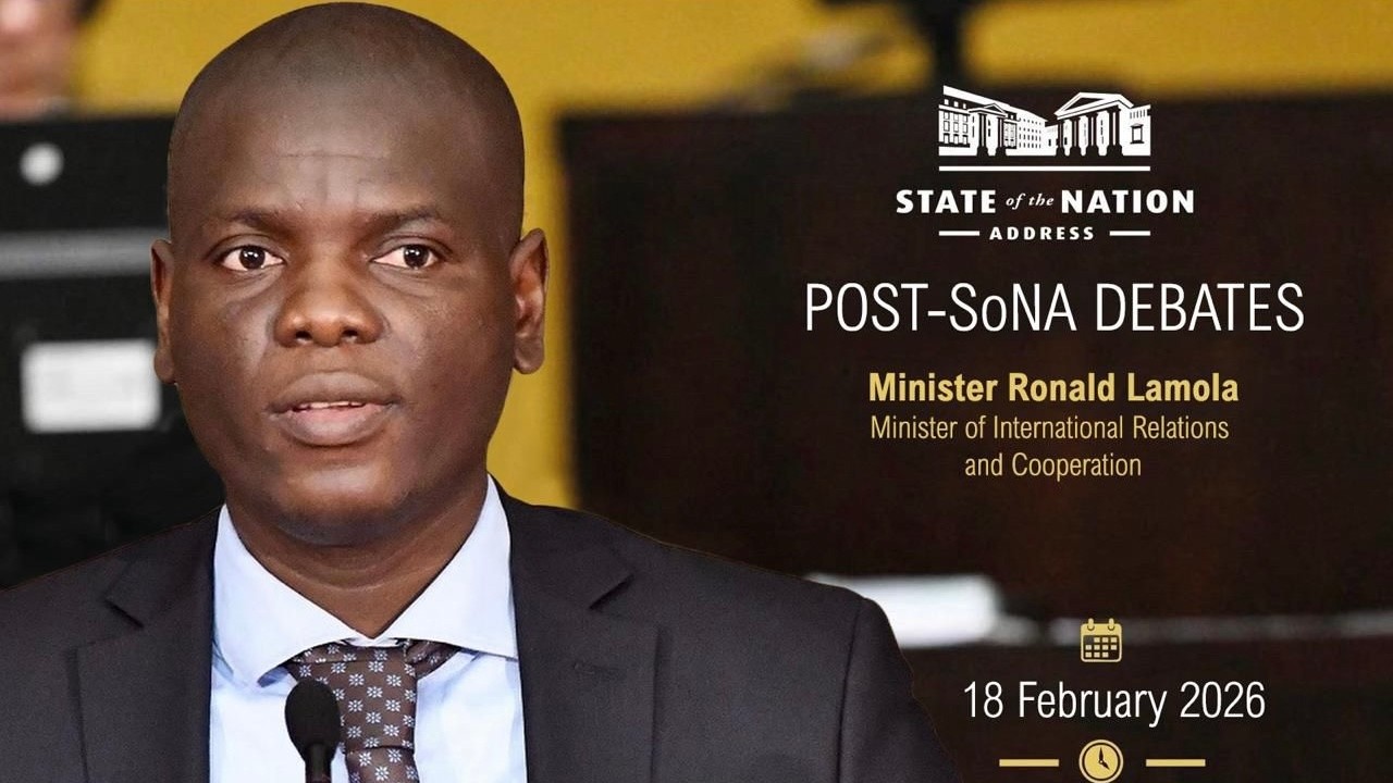 Minister Ronald Lamola during the Debate on the 2026 State of the Nation Address - 18 February 2026