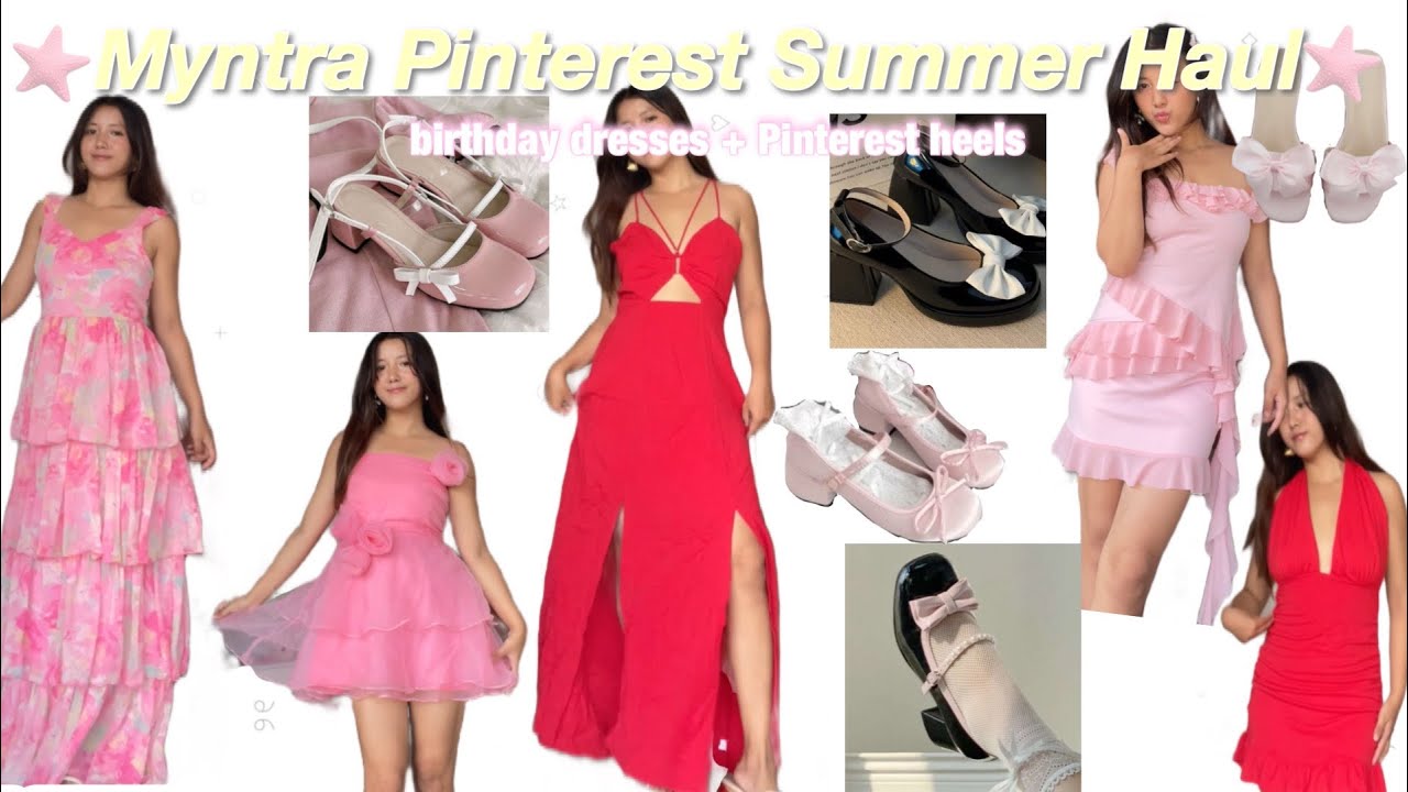 Myntra Summer Haul 🌷✨| Birthday dresses, Pinterest footwears etc | Aesthetic finds 🫐🌸