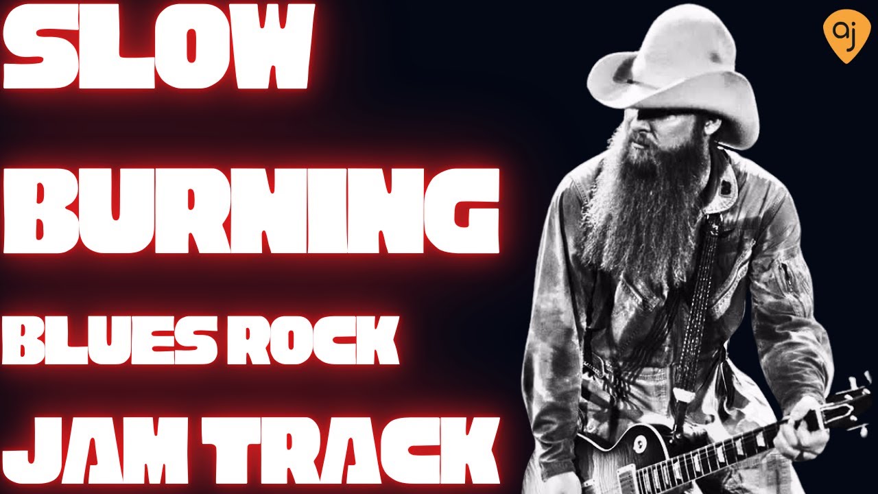 Slow Burning Blues Rock Jam Track | Guitar Backing Track (D Minor)