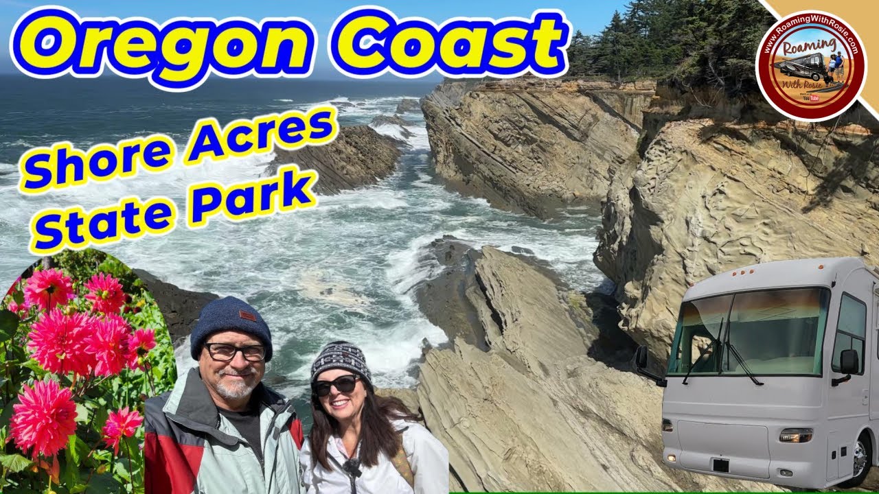 Oregon Road Trip - Shore Acres State Park on Cape Arago Scenic Highway from Coos Bay