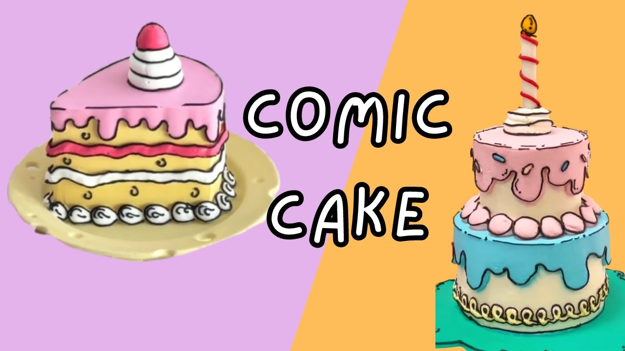 How to make Comic Cake | Trending Cartoon Cake Tutorials