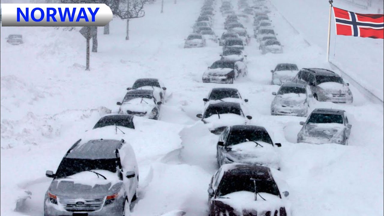 Norway is Freezing ! massive snow storm hit Southern Norway.