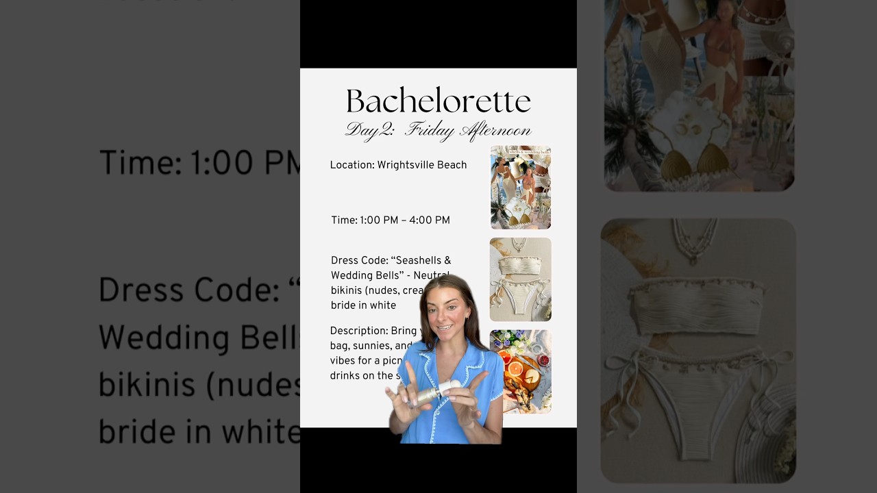 my &ldquo;bachelorette day&rdquo; itinerary 🐚 #bride #bachelorette #bacheloretteparty #budgetbride #wedding