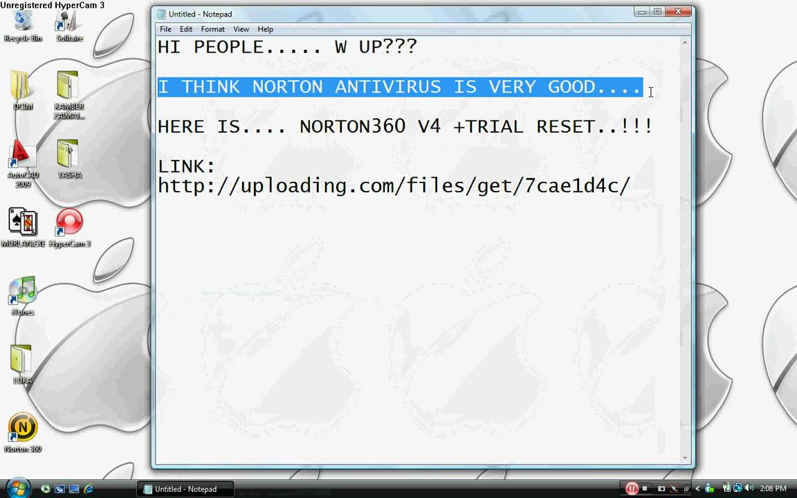 Norton 360 V4.0 and TRIAL RESET!!!