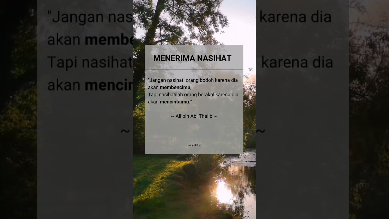 Menerima nasihat #shorts #quotes #motivasi