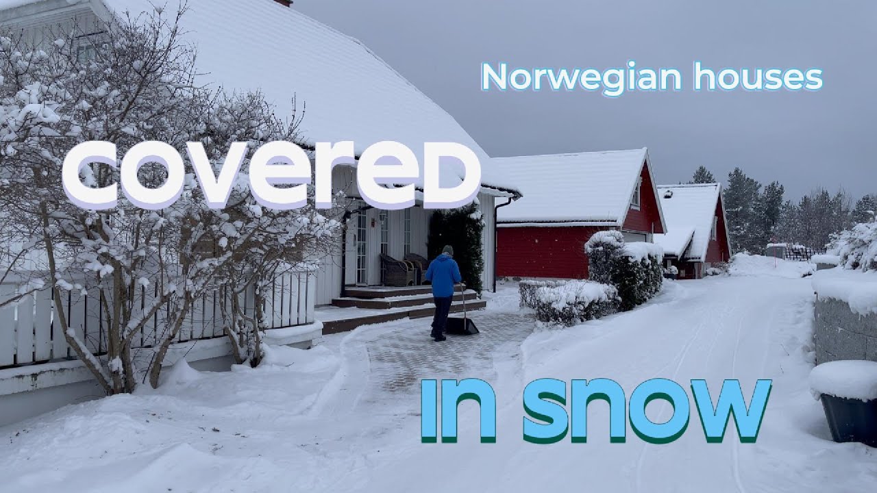 Норвежские дома замело снегом 🇳🇴! Снегопад в Норвегии❄️ Vlog #2subscribe