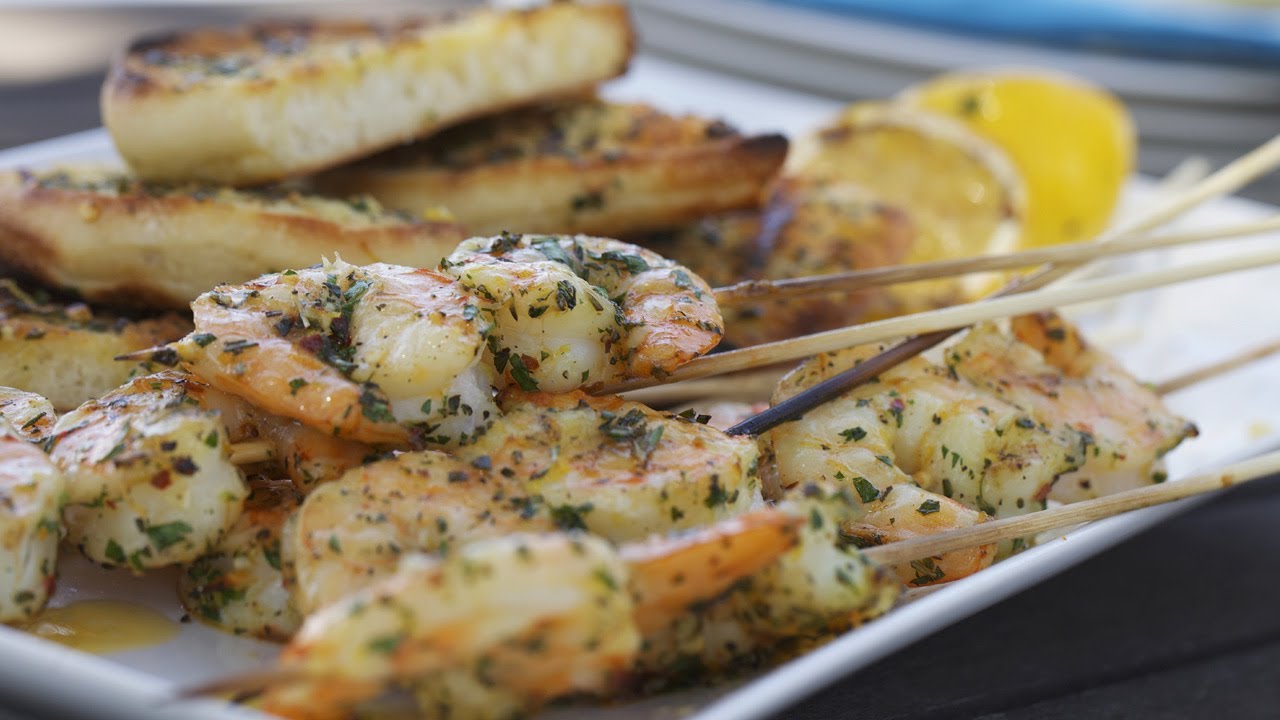 Grilled Shrimp Skewers Recipe: The Ultimate Memorial Day Menu || KIN EATS