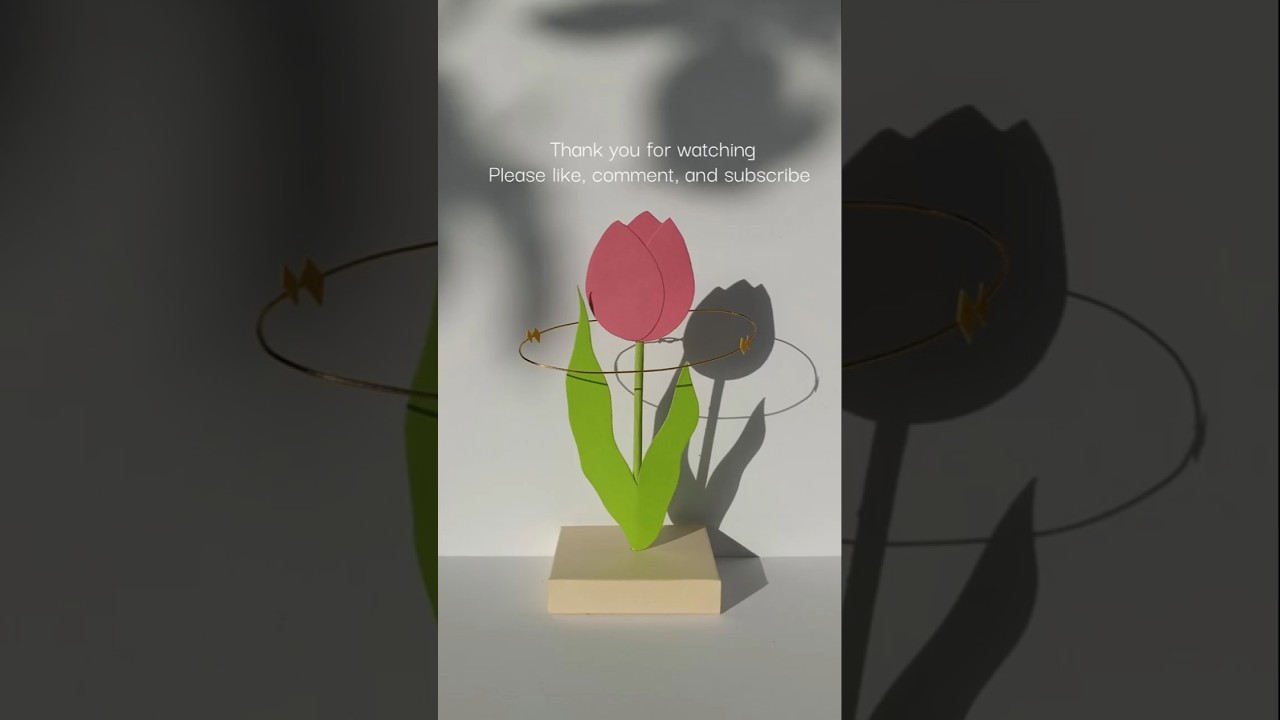 Easy Tulip Craft 🌷✨ &ndash; Desk Decor Idea #shorts #tulip #deskdecor #diy