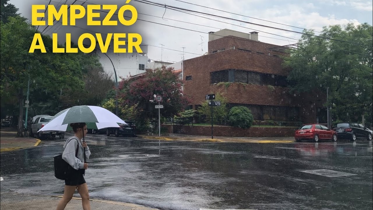 Barrio River y Av. Libertador: la caminata cambió con la lluvia | 4K 
