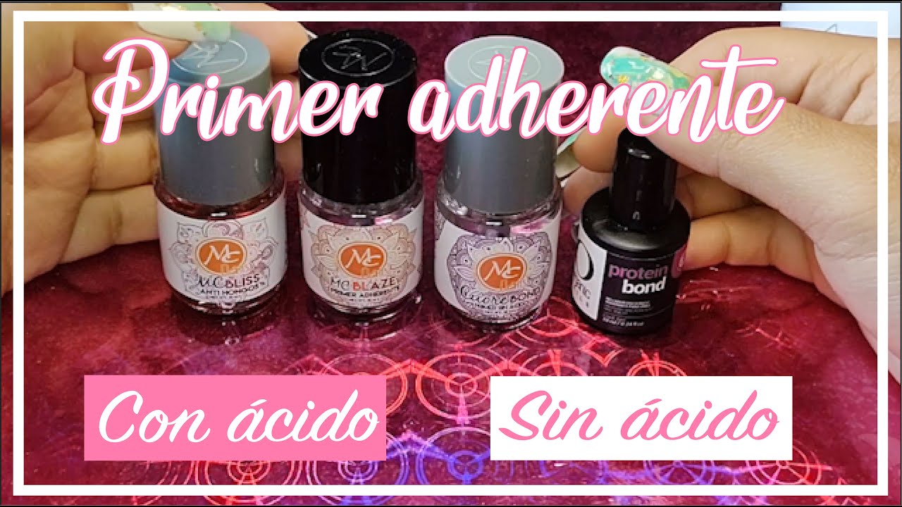PRIMER ADHERENTE para UÑAS acrílicas CON ÁCIDO o SIN ÁCIDO | ¿Cuál es mejor?