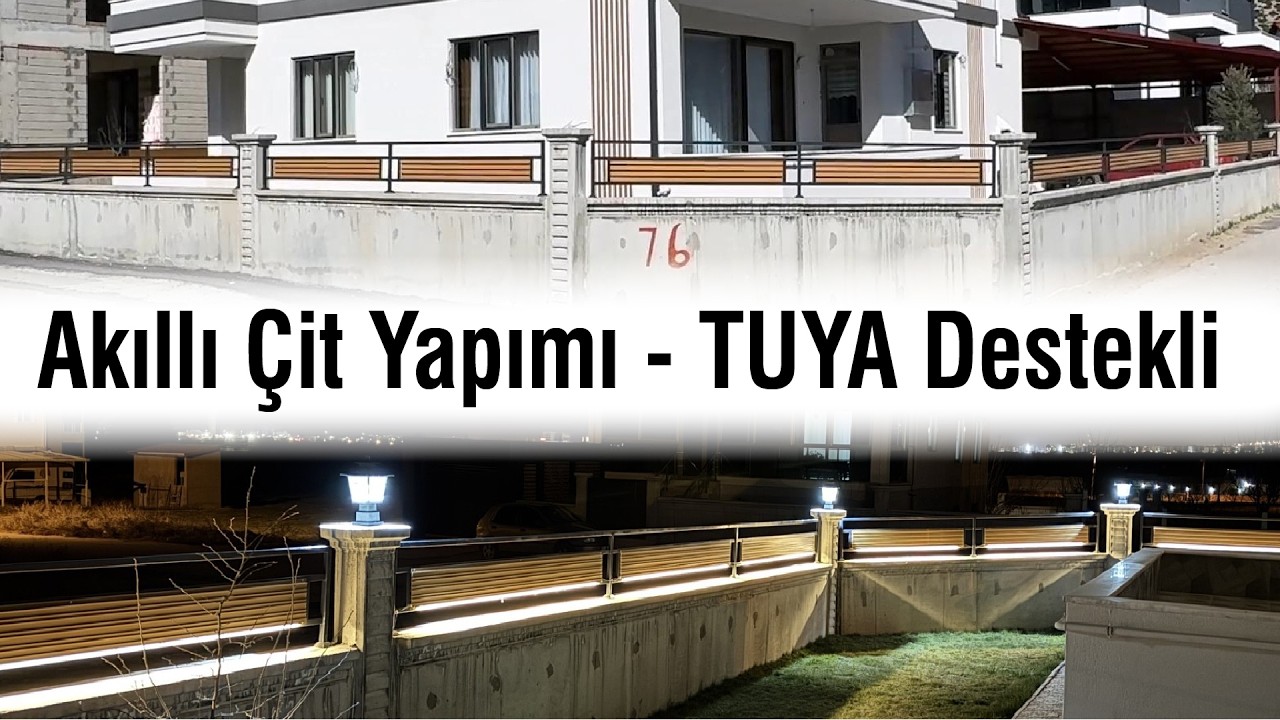 duvar üstü led aydınlatmalı bahçe çit uygulaması ve montajı | bahçe aydınlatma | dekoratif aplik