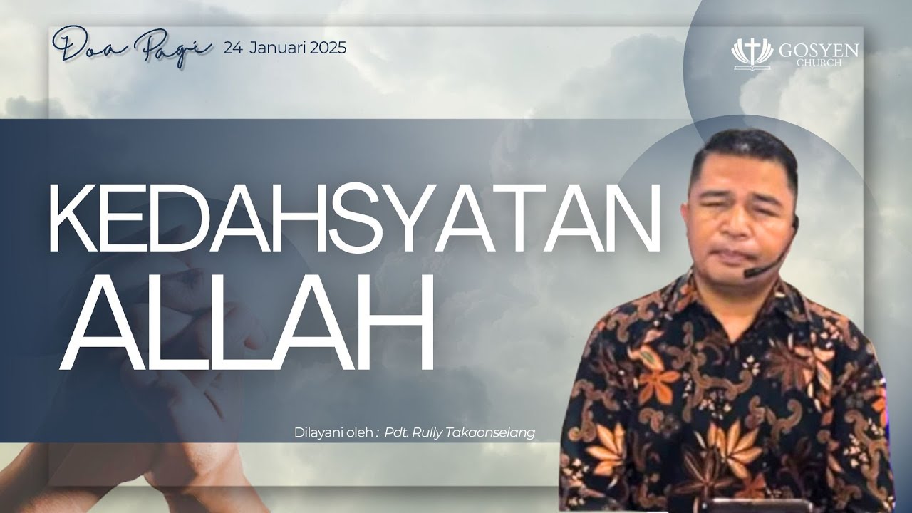 DOA PAGI  | Dilayani oleh Pdt.Rully Takaonselang | 24 Januari 2026 | 05.00 WITA
