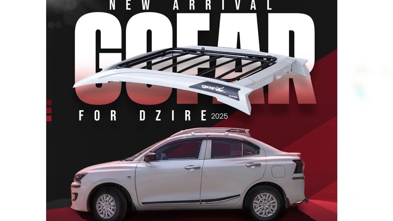 DZIRE ME LAGVAYA GOFAR KA ROOF CARRIER | DZIRE CARRIER| GOFAR CAR CARRIER| MTEK GOFAR | DZIRE 2025