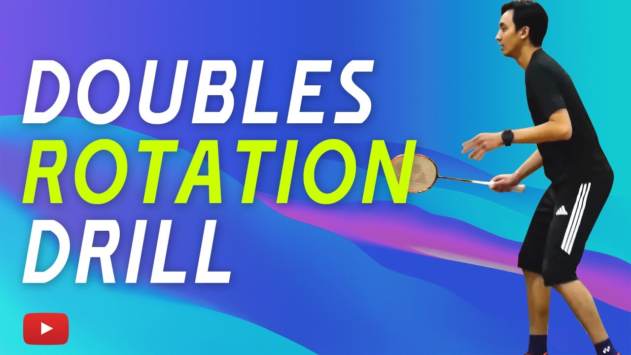 Doubles Rotation Drill  Badminton Practice with Coach Kowi Chandra English with Indonesian Subtitles