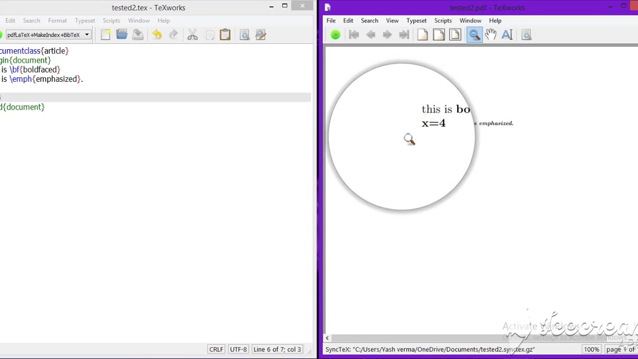 Latex(boldface,emphasized, and enumerate command)