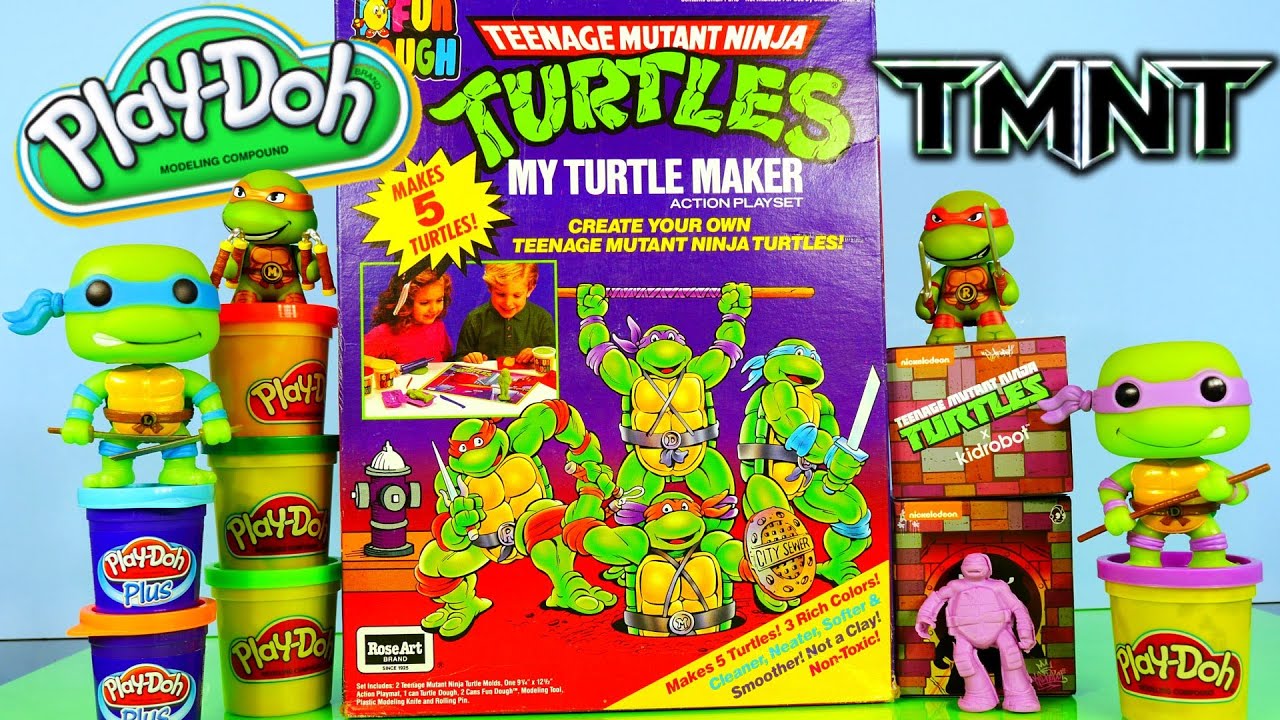 Play Doh TMNT 1990 Fun Dough Playset Teenage Mutant Ninja Turtle Toys By Disney Cars Toy Club