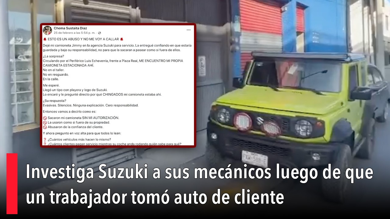 Investiga Suzuki a sus mecánicos luego de que un trabajador tomó auto de cliente