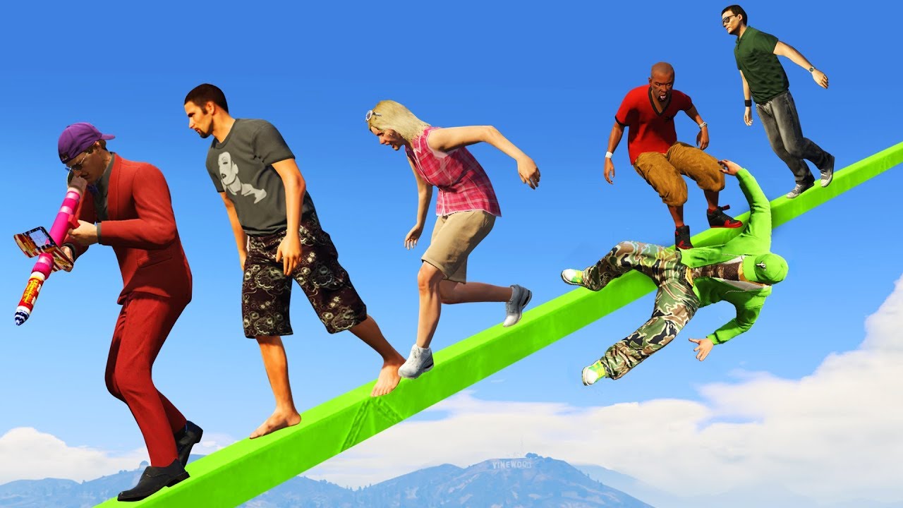 MOST IMPOSSIBLE TIGHTROPE! (GTA 5 Funny Moments)