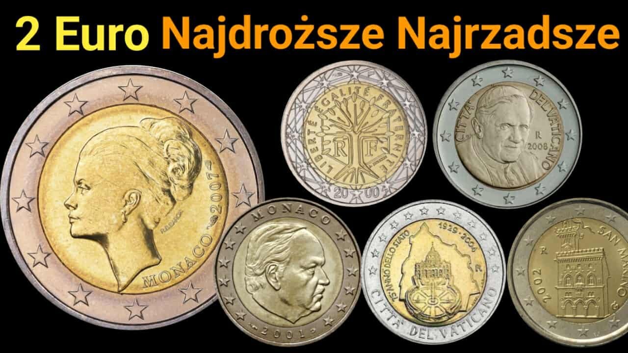 2 euro najdroższe i najrzadsze, ceny, Monaco Watykan #san Marino Andora #Euro