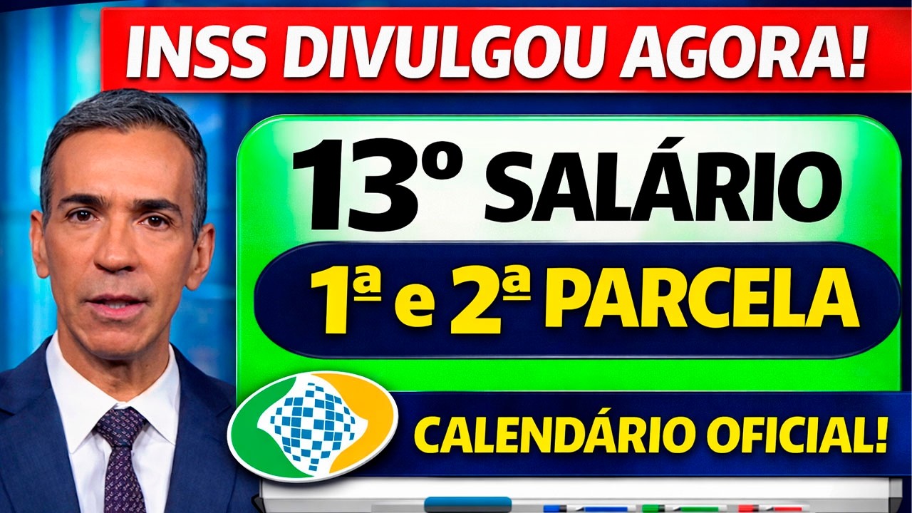AGORA SIM: Calendário da 1ª PARCELA do 13º SALÁRIO INSS foi DIVULGADO! Veja sua data!