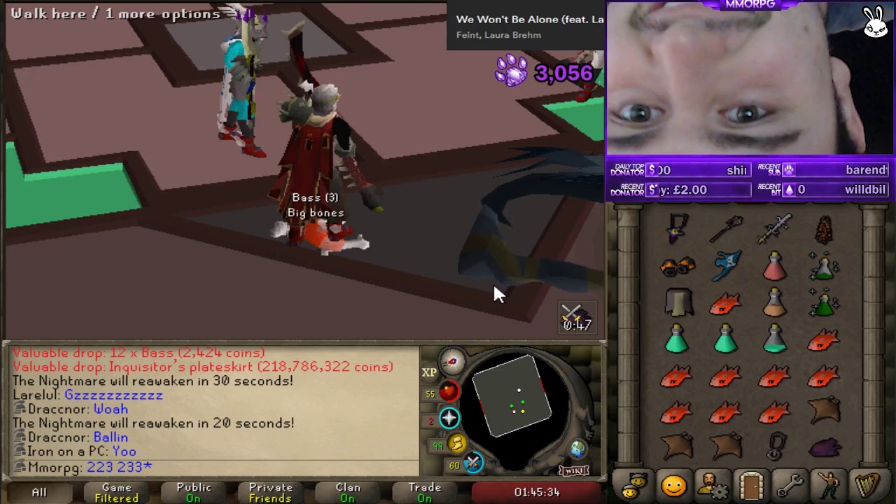 First Nightmare Rare Table drop on the Ironman!