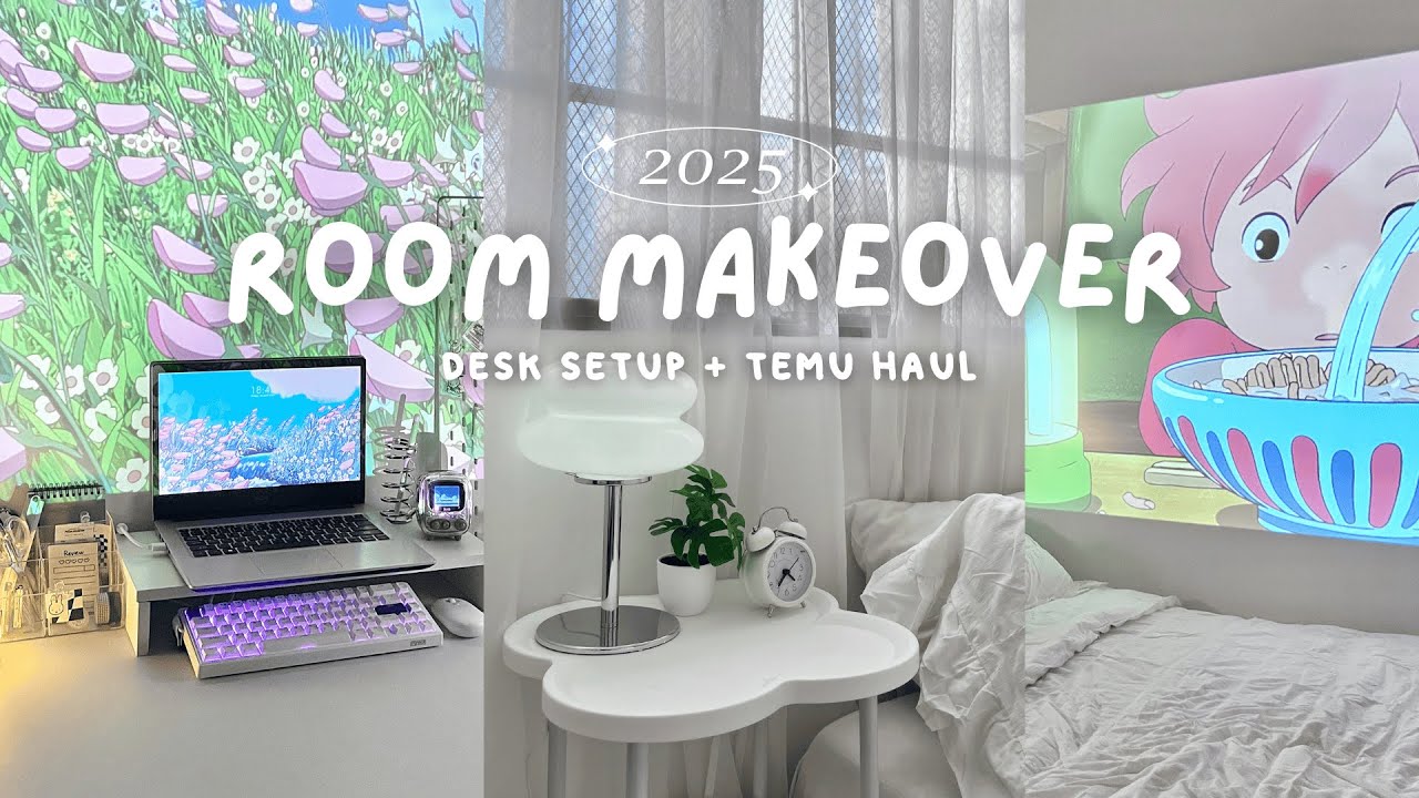 aesthetic room makeover 2025 + tour🌷temu haul, coquette, pinterest inspired, minimalist, cozy room