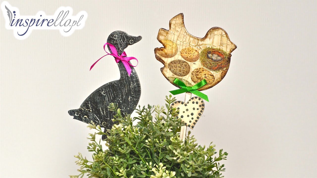 Decoupage krok po kroku - kurczak i kaczka