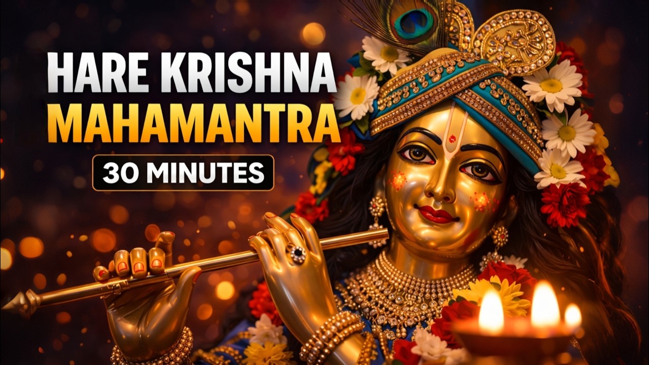 Hare Krishna Mahamantra 30 Minutes | Peaceful Meditation Chanting | KrishnaHues